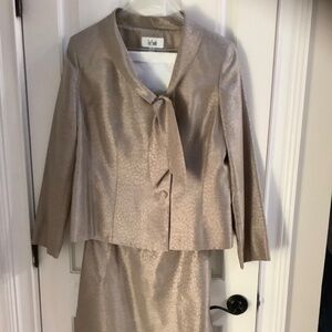 Gold/Champagne two piece Le suit size 16